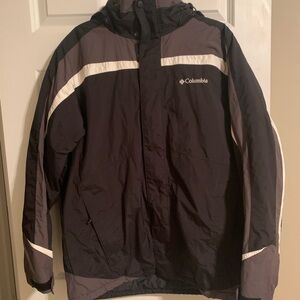 Columbia Men's Black and White Ski Jacket